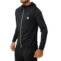 Fireox Mens Activewear Hoodie, Black