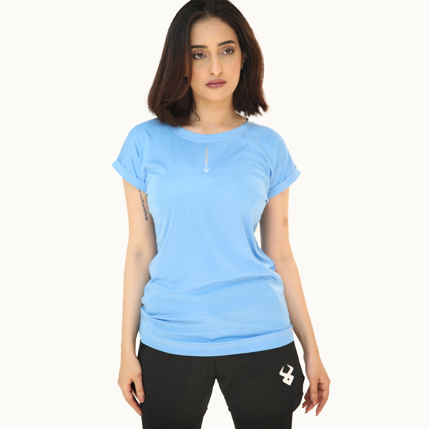 Fireox Hybrid Women T-Shirt, Sky Blue