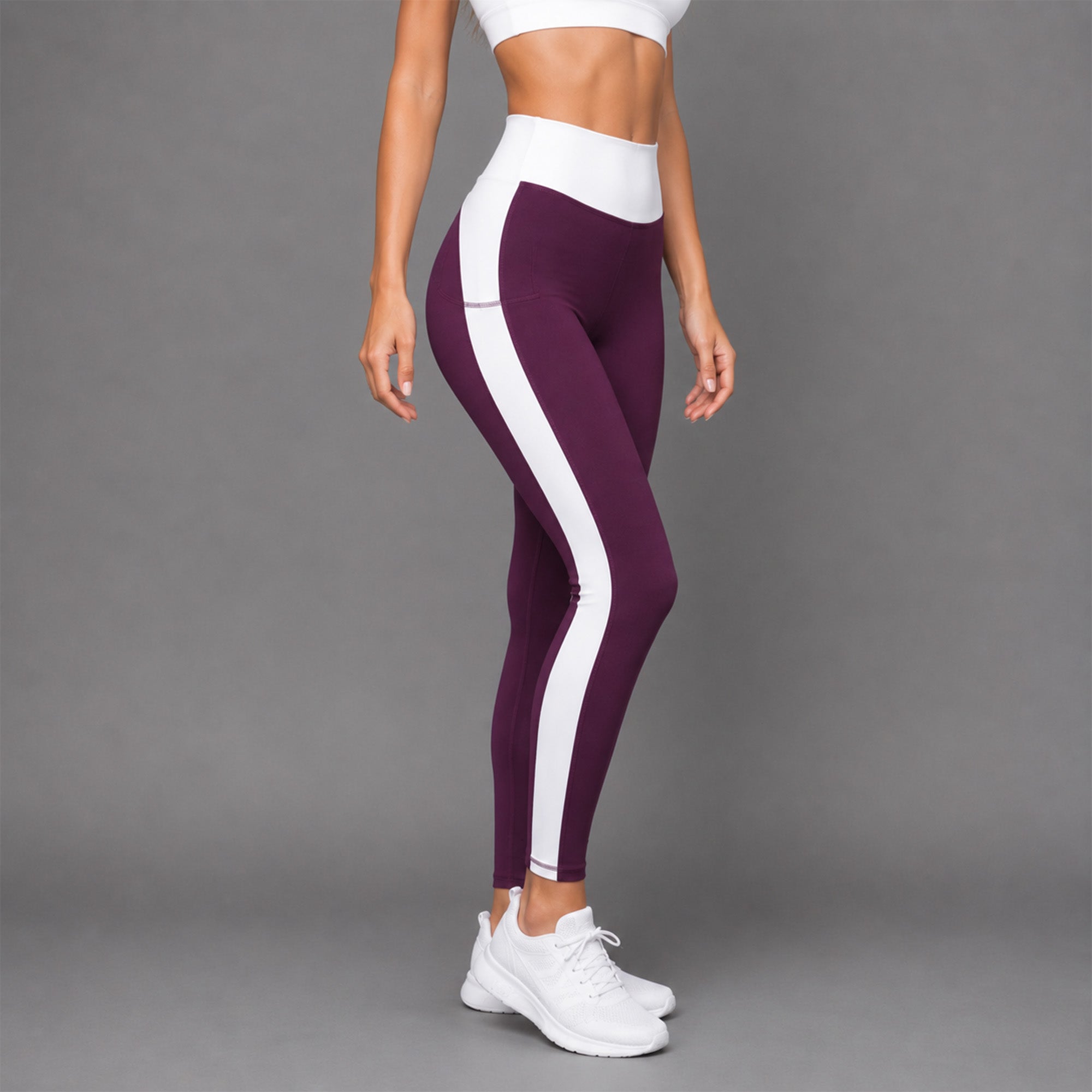 Fireox Activewear Leggings, Pulm White