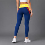 Fireox Activewear Leggings, Navy Yellow
