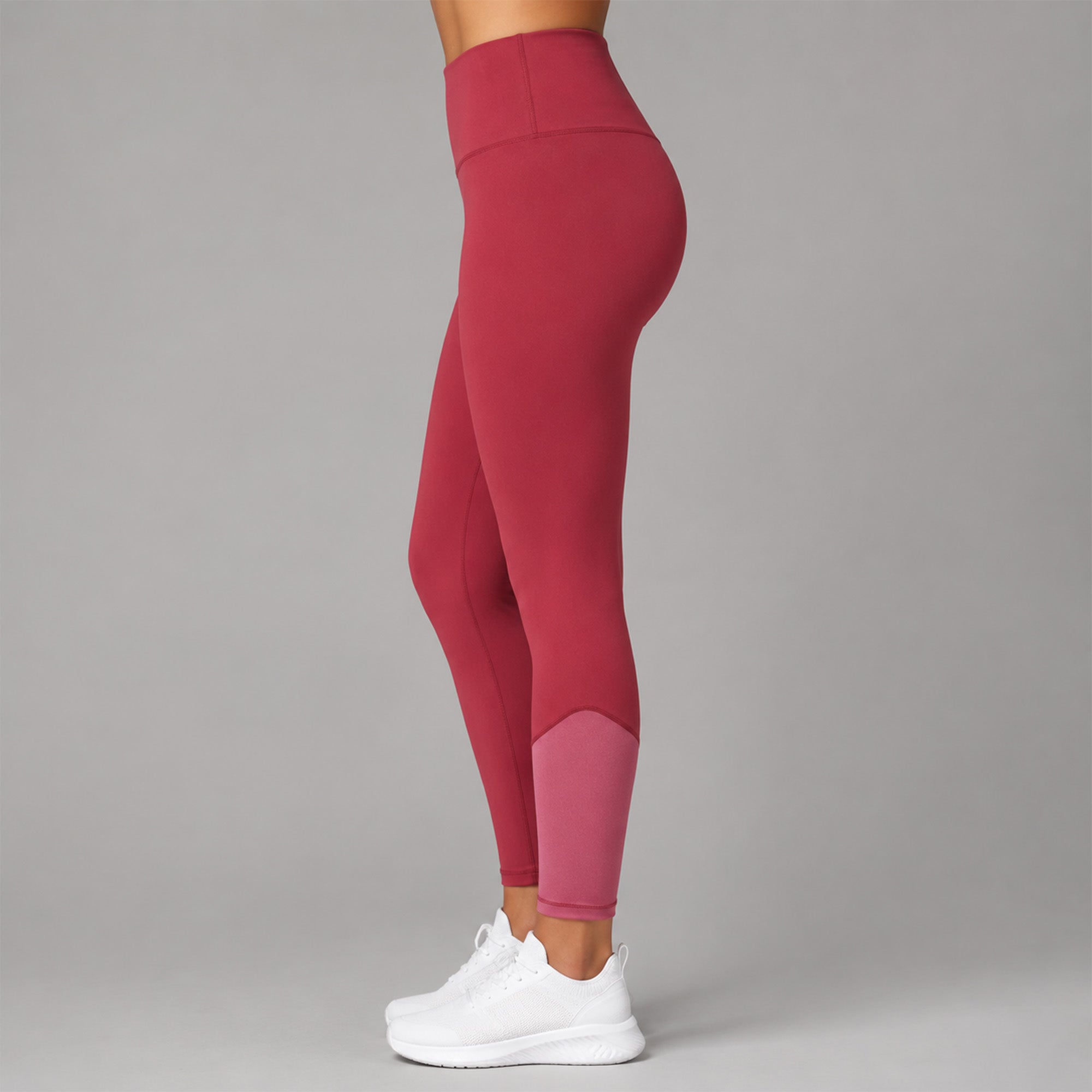 Fireox Activewear Leggings, Maroon Pink