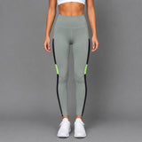 Fireox Activewear Leggings, Green Black