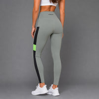 Fireox Activewear Leggings, Green Black