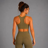 Fireox Sports Bra, Green Beige