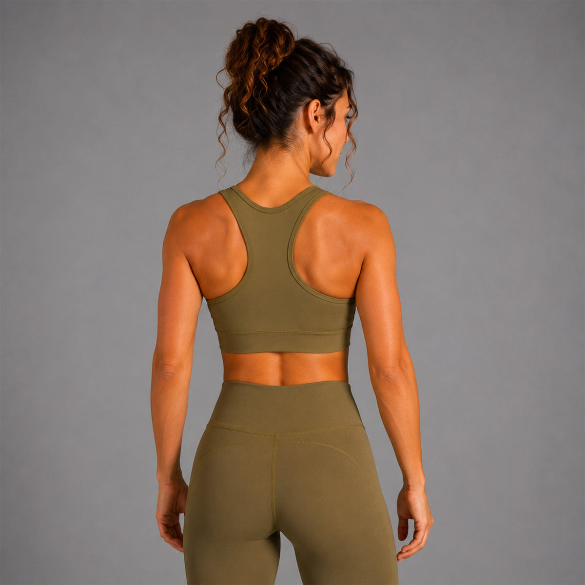 Fireox Sports Bra, Green Beige