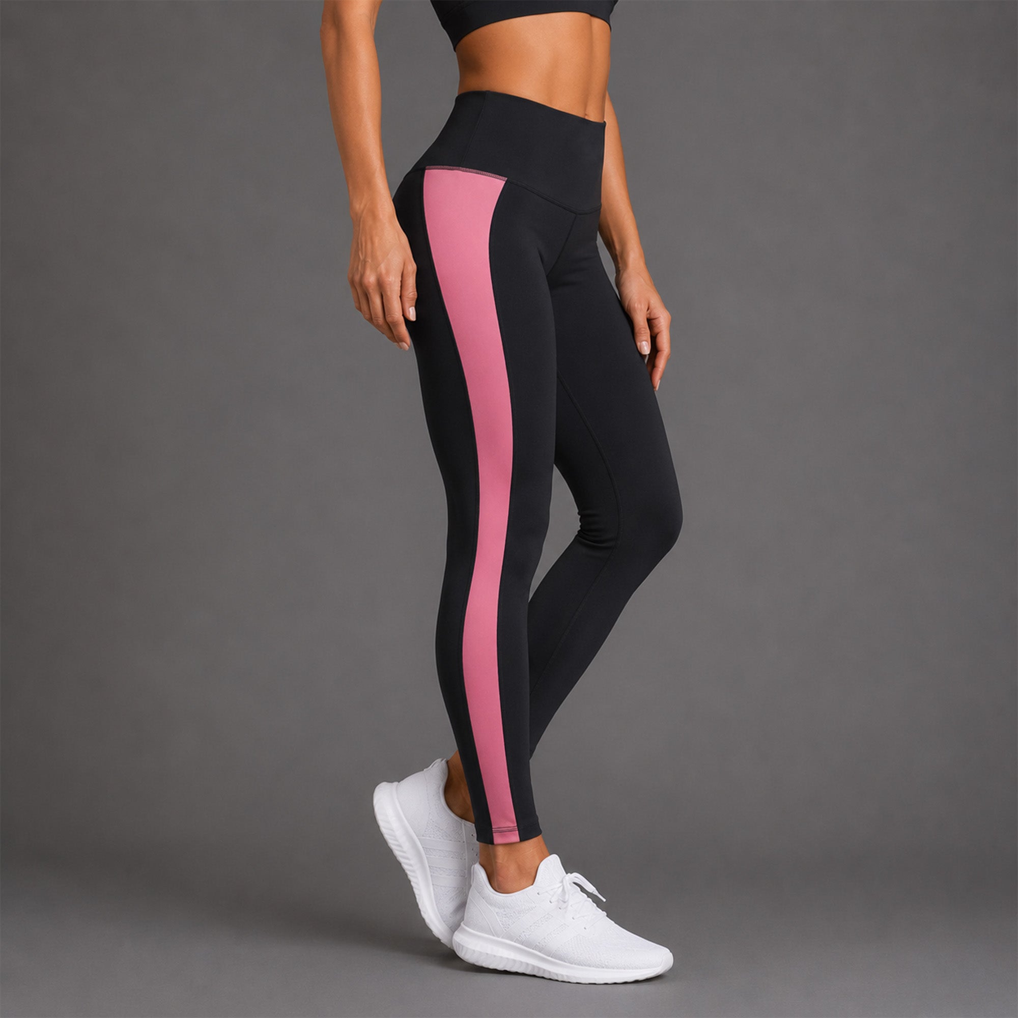 Fireox Activewear Leggings, Black Pink