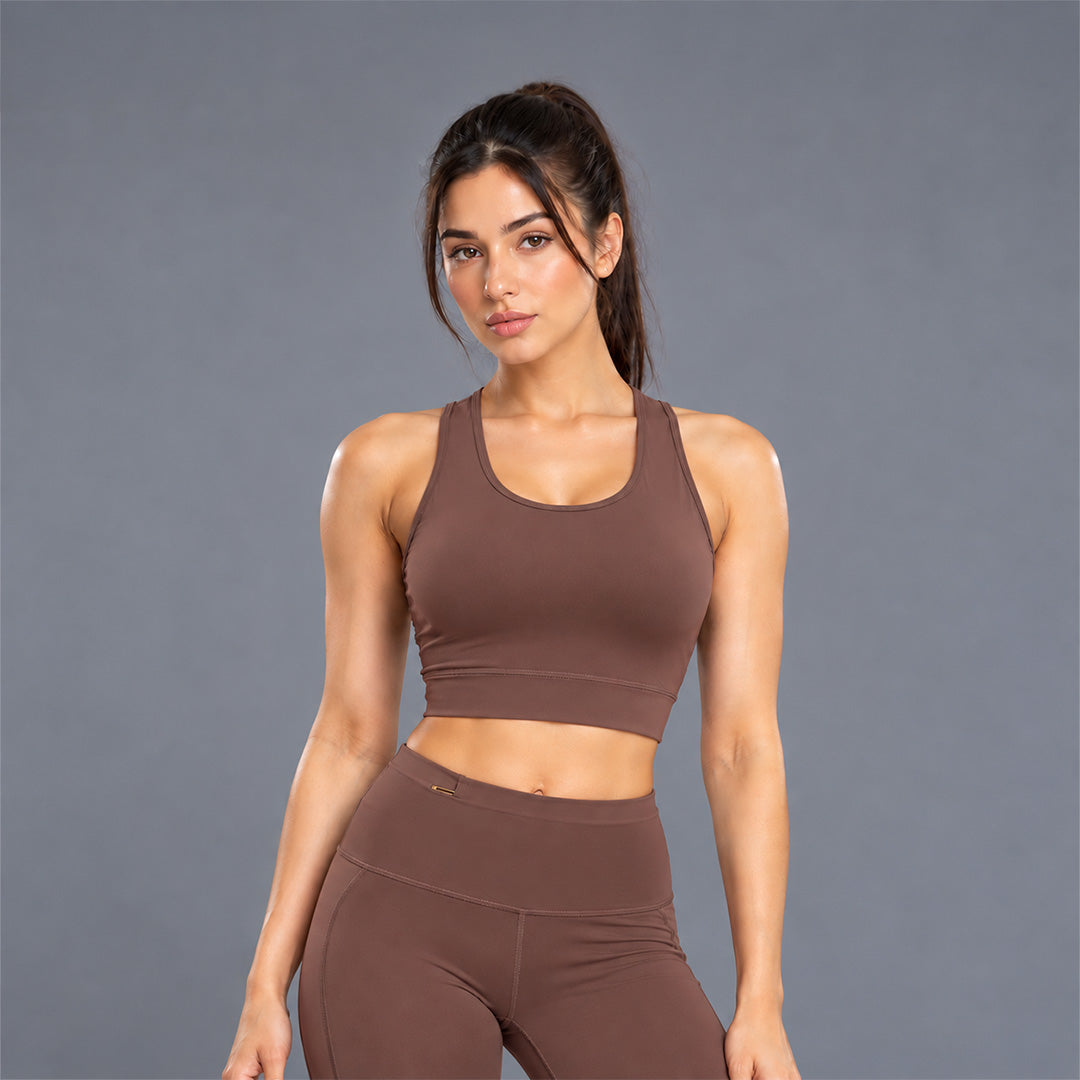 Fireox Sports Bra, Brown-1, 2026