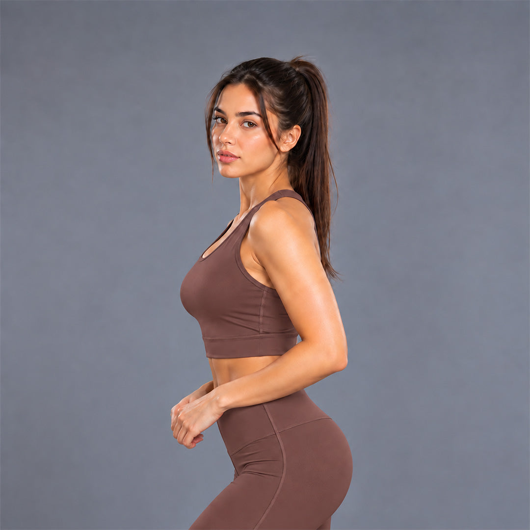 Fireox Sports Bra, Brown-1, 2026