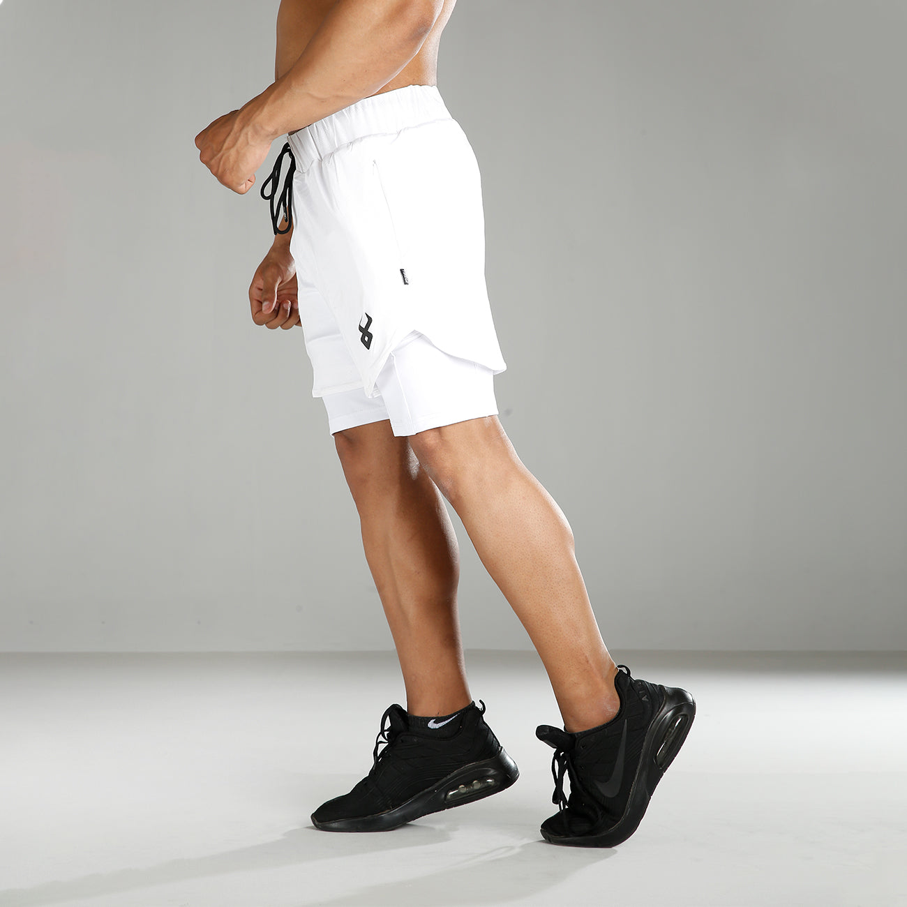 FIREOX Actifit Shorts , Plain White