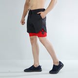 FIREOX Actifit Shorts , Black Red