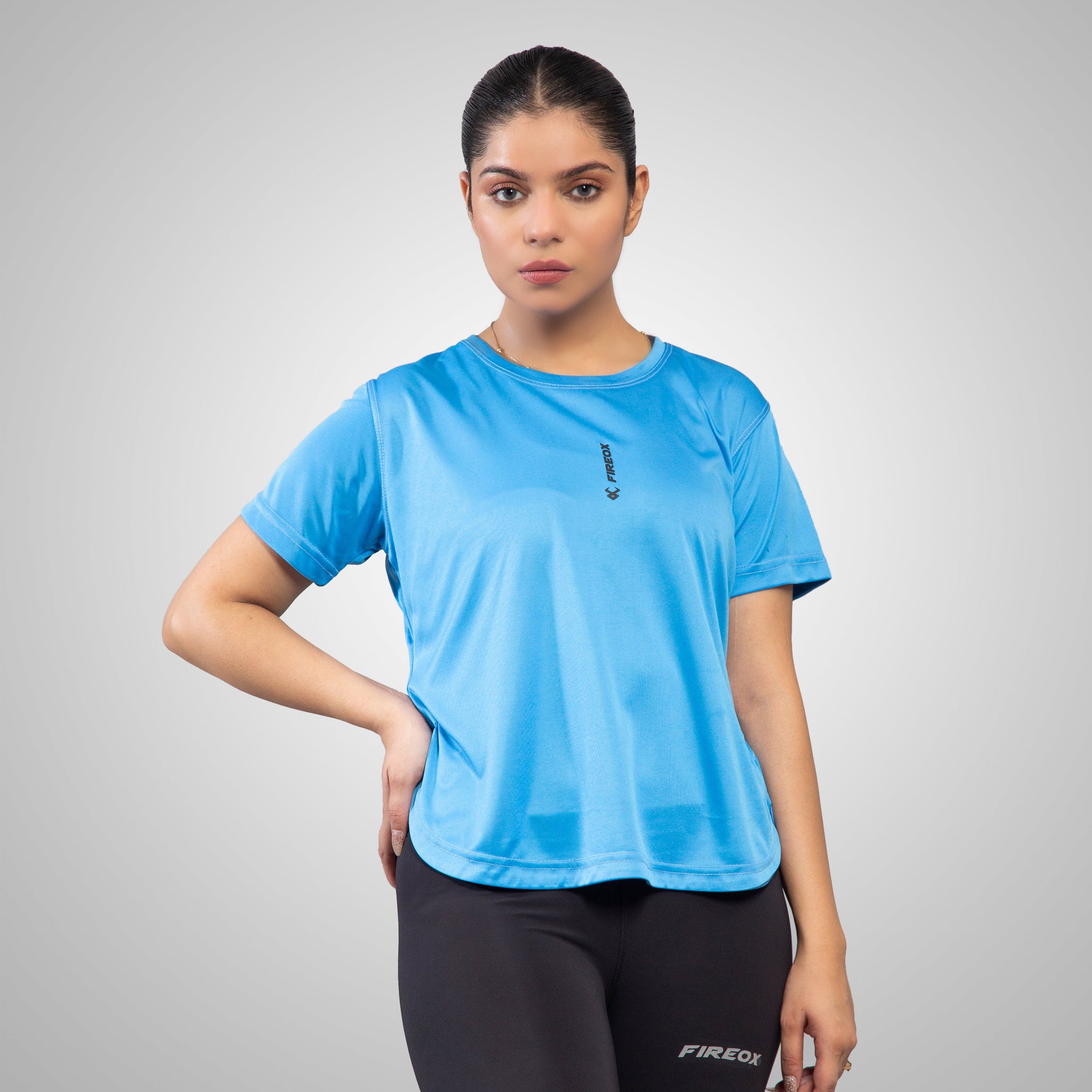 FIREOX Actifit Women T-Shirt, Sky Blue, 2022