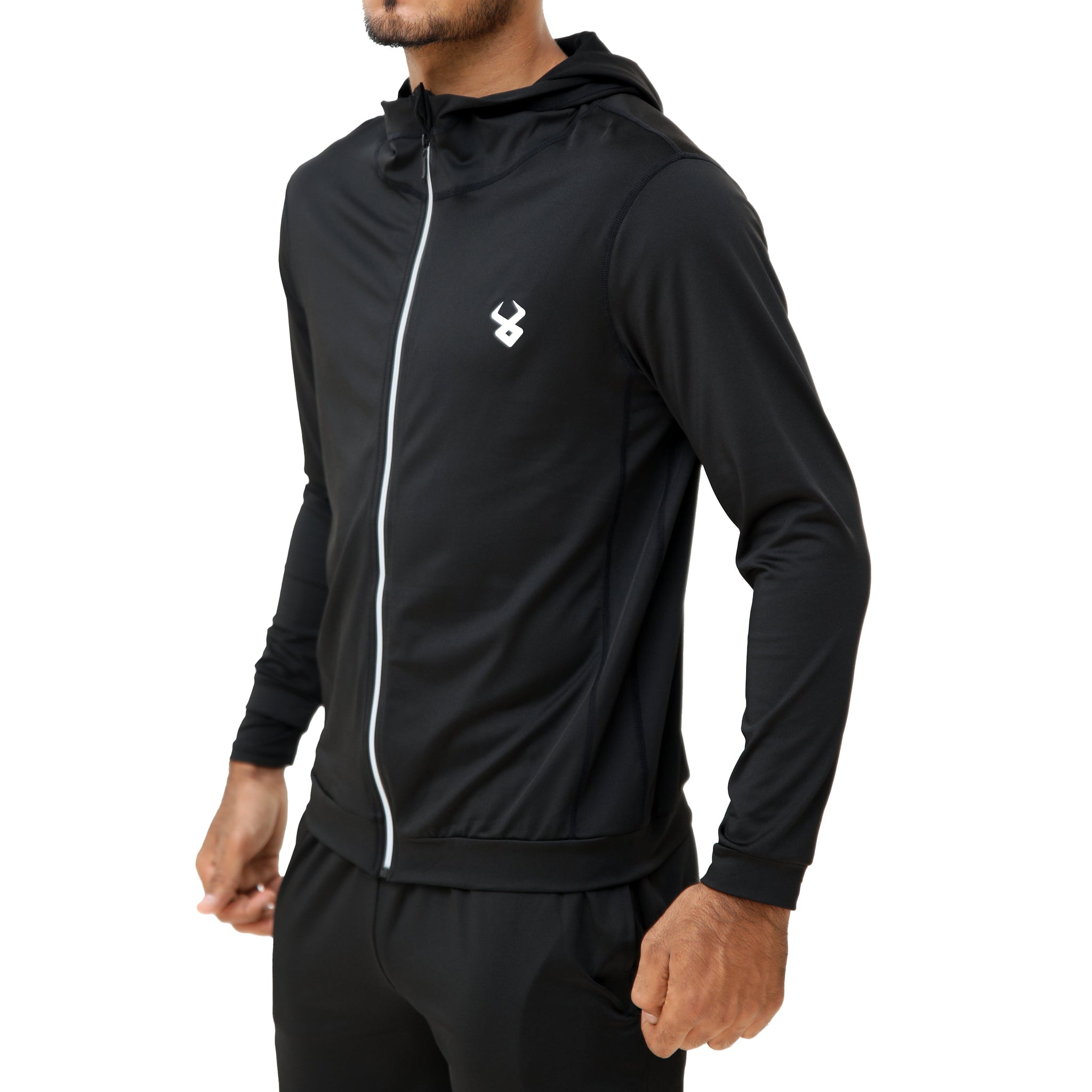 Fireox Mens Activewear Hoodie, Black