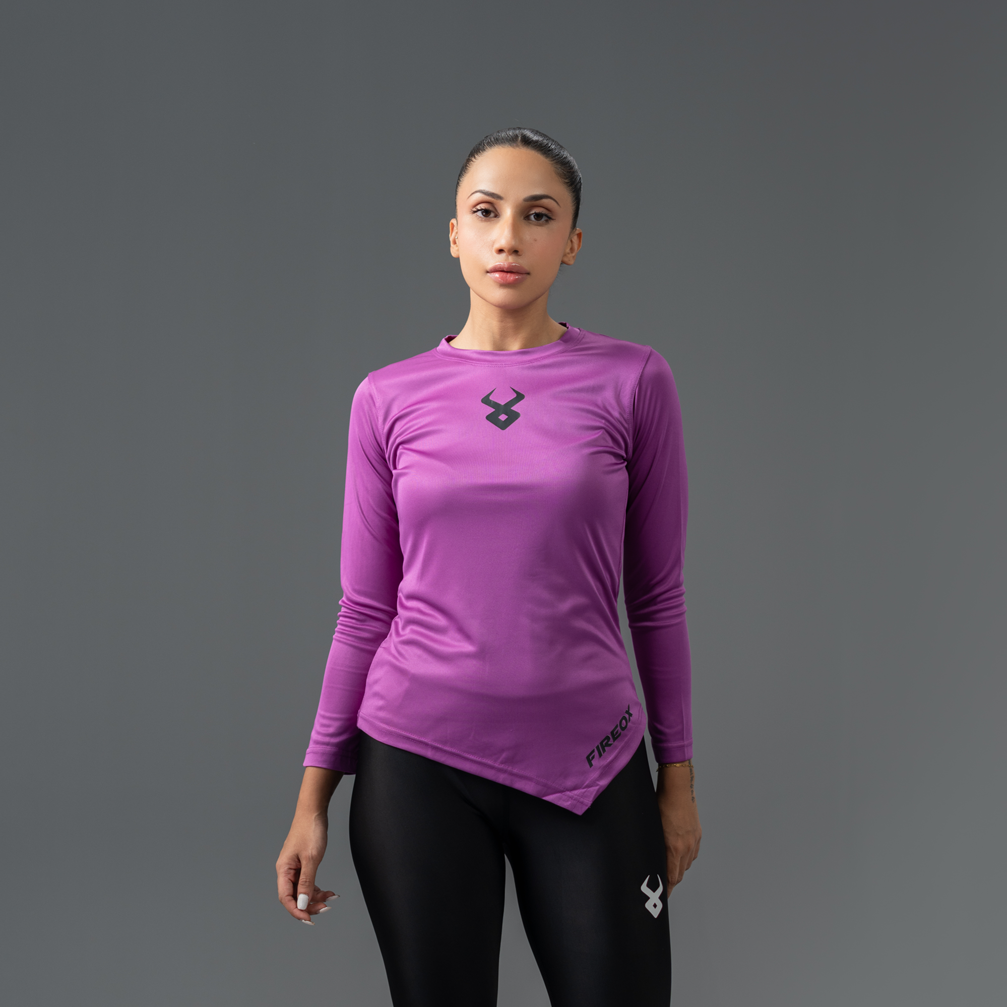 Fireox Women Fitness T-Shirt, Puple, 2024