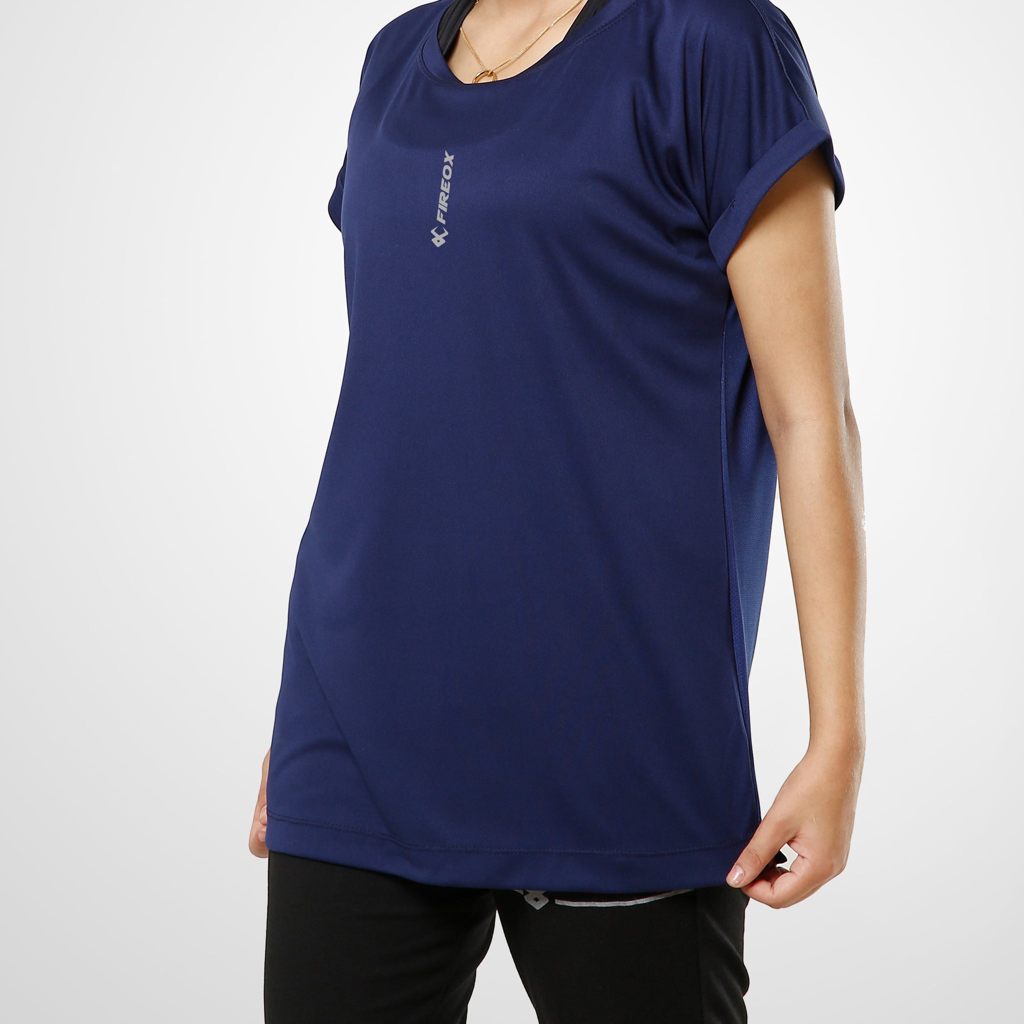 Fireox Hybrid Women T-Shirt, Navy Blue, 2023