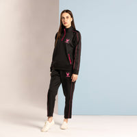 FIREOX WOMEN TRACKSUIT, BLACK PINK, 2024