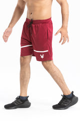 FIREOX Urbifit Shorts, Maroon White Strip, 2023