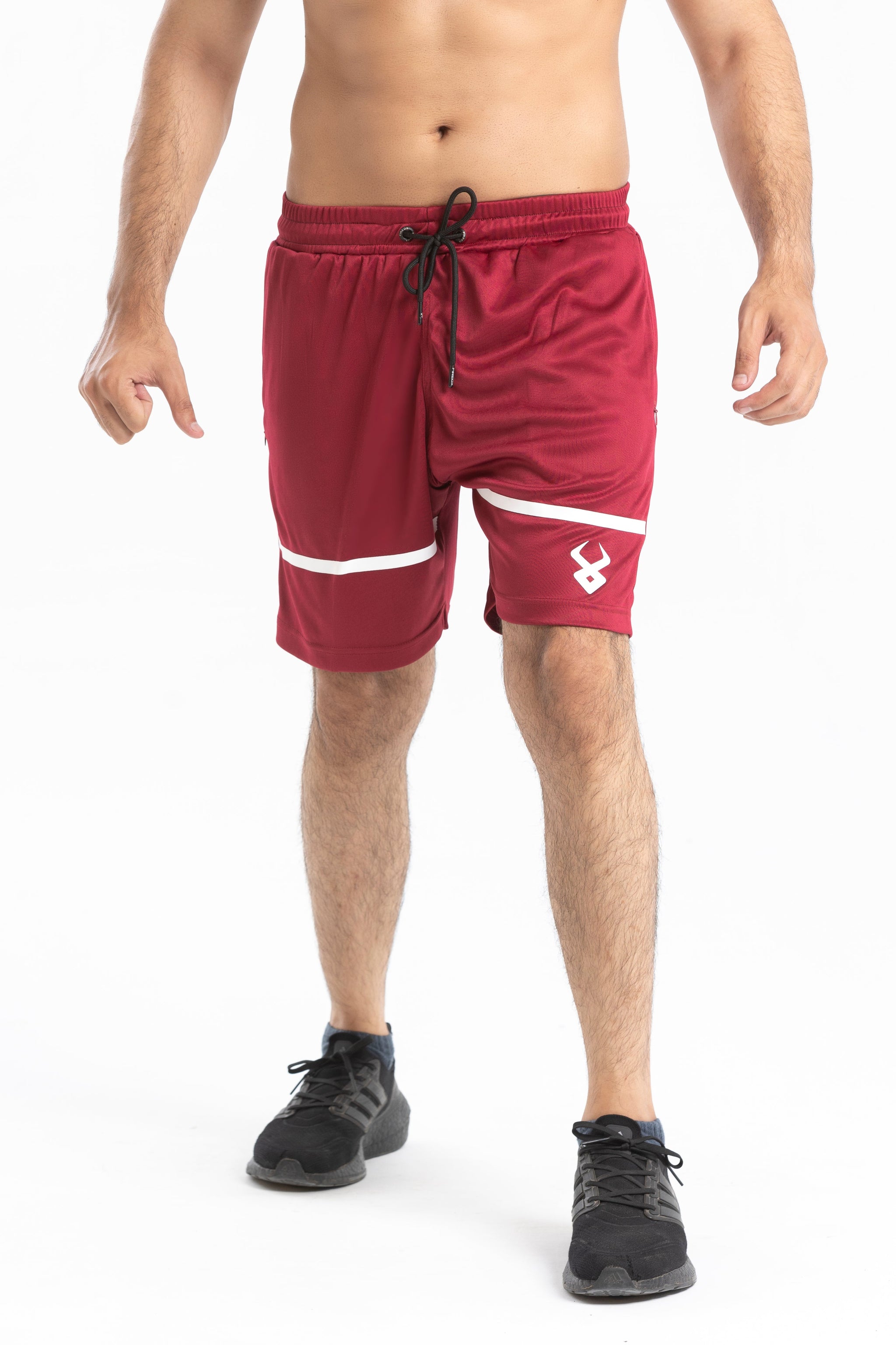 FIREOX Urbifit Shorts, Maroon White Strip, 2023