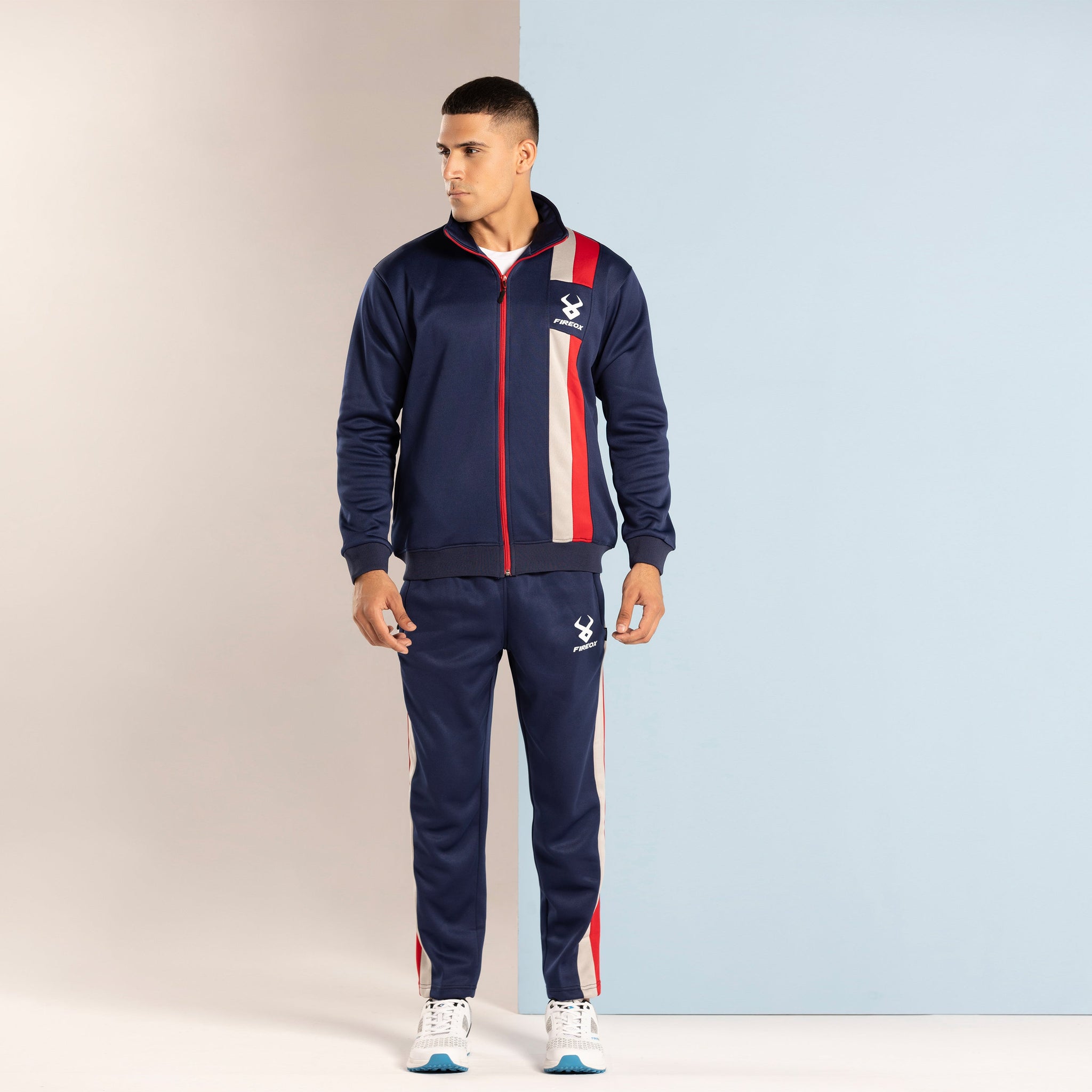 FIREOX ACTIVWEAR TRACKSUIT, NAVY RED GREY, 2024