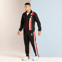 FIREOX Activewear Tracksuit, Black Red Grey, 2024