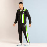 FIREOX Activewear Tracksuit, Black Fluorescent Green, 2024