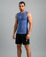 FIREOX Men’s Sleeveless Base Layer Shirt, Sky Blue