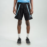 FIREOX MEN Cotton Terry Shorts, Black Teal, D7-1, 2025