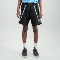 FIREOX MEN Cotton Terry Shorts, Black Teal, D7-1, 2025