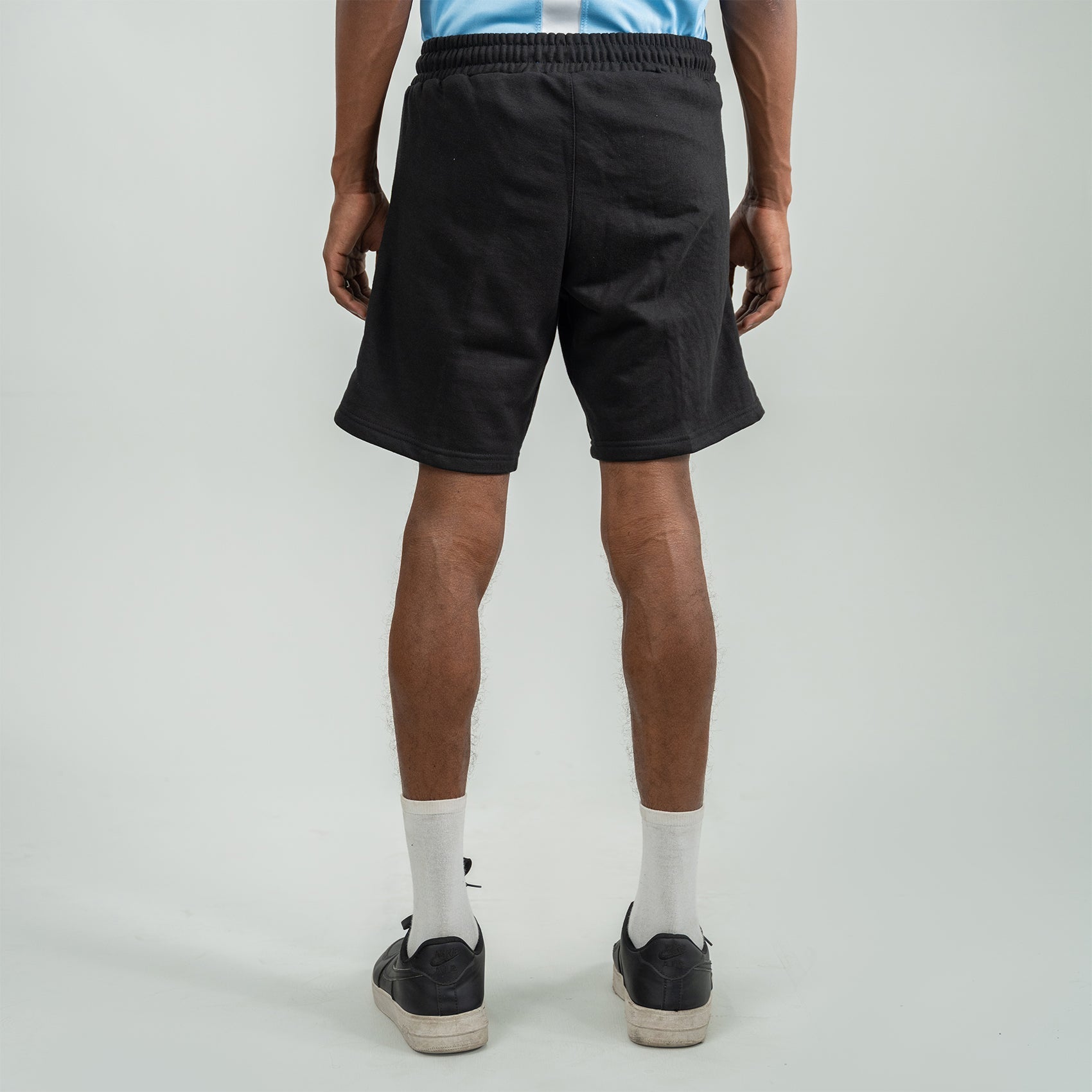 FIREOX MEN Cotton Terry Shorts, Black Teal, D7-1, 2025