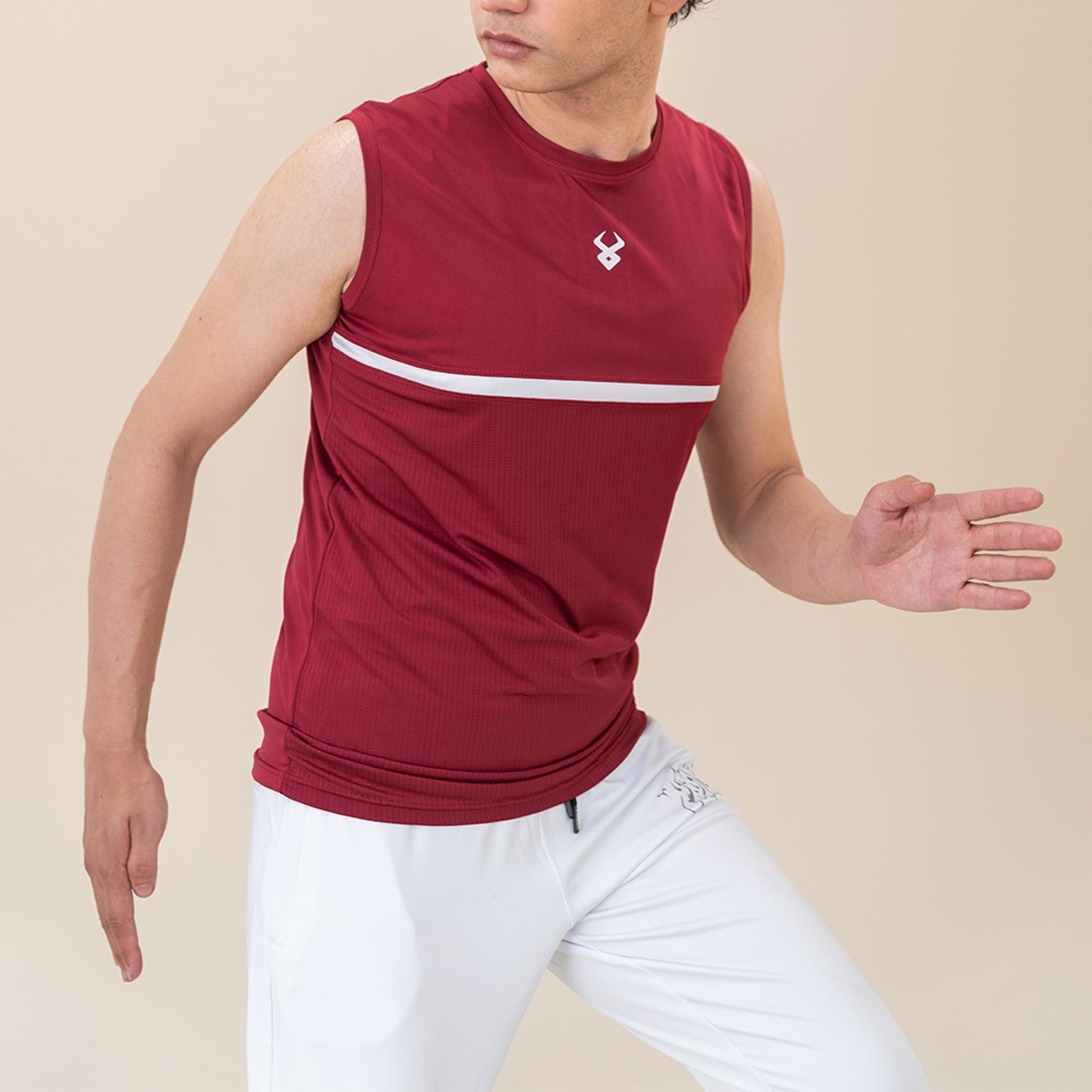 FIREOX Men’s PowerPlay Tank Top, Red, White