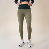 FIREOX Activewear Women Leggings, Olive Green
