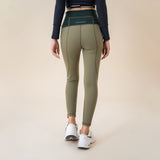 FIREOX Activewear Women Leggings, Olive Green