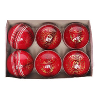 FIREOX HL 50 Cricket Balls, Machine Stitched, Red