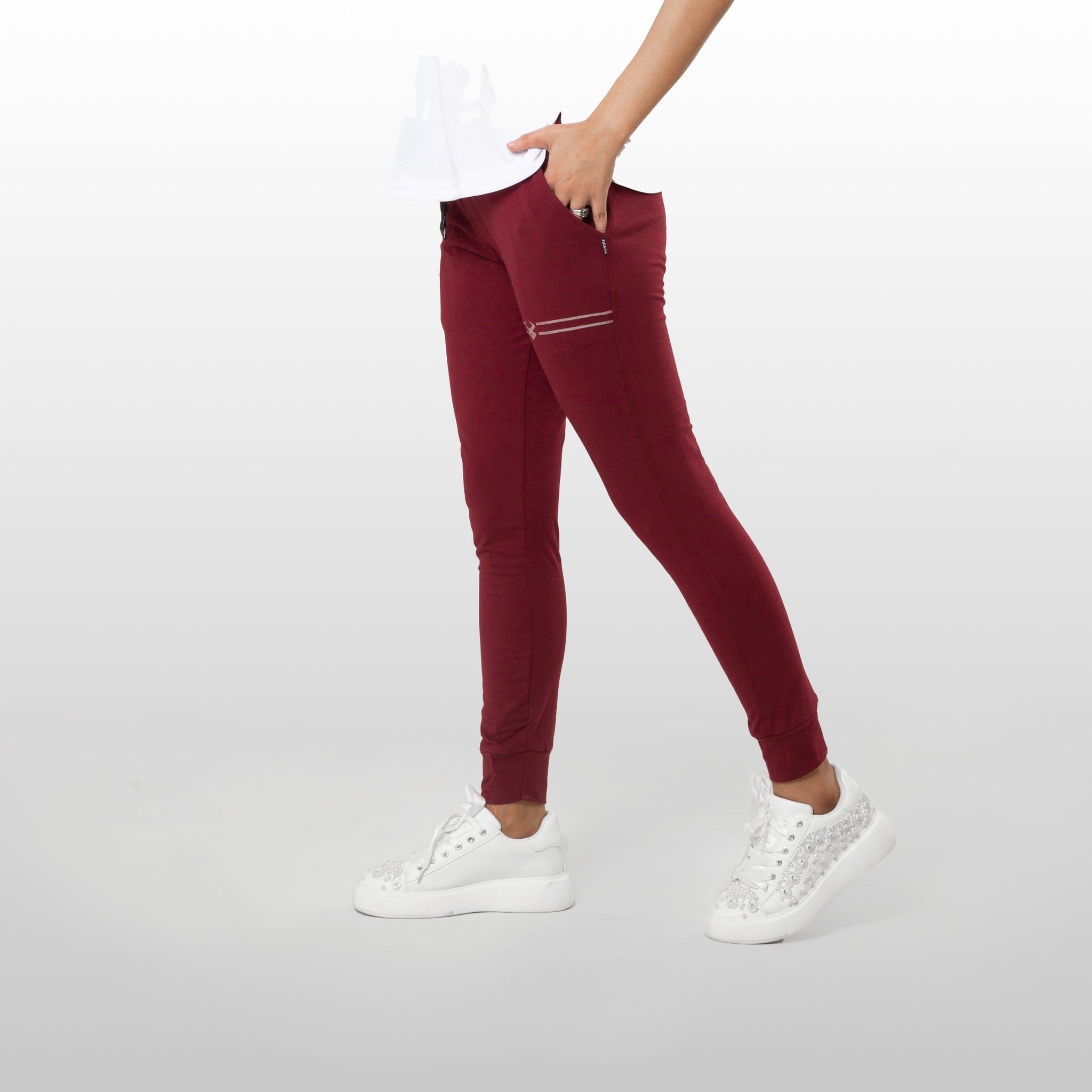 Fireox Activewear Women Joggers, Maroon, 2022