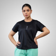 FIREOX Actifit Women T-Shirt, Black, D2, 2022