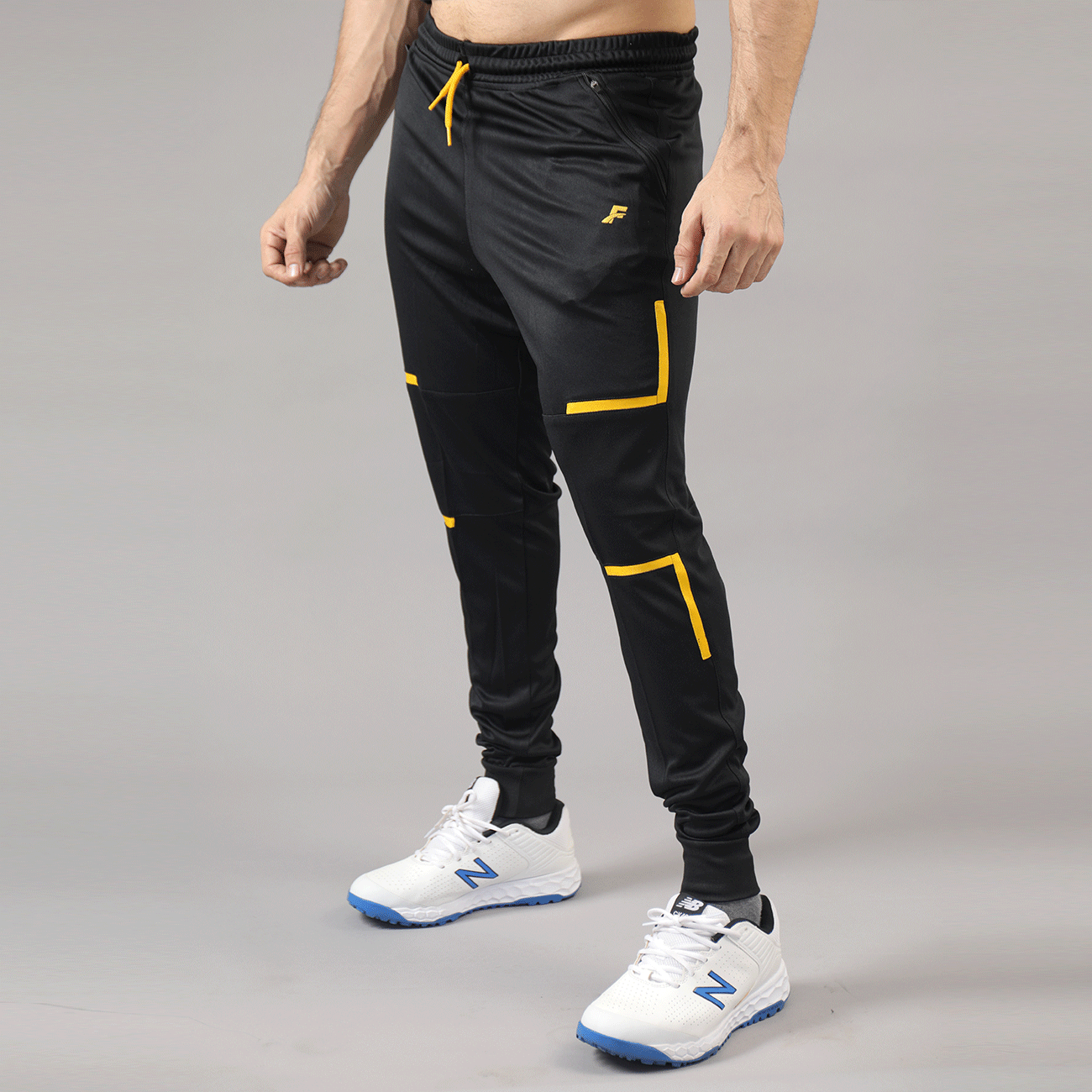 FIREOX Activewear Trouser, Black Yellow , D2