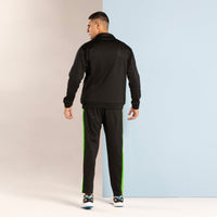 FIREOX Activewear Tracksuit, Black Fluorescent Green, 2024