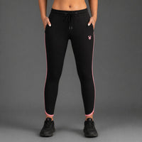 FIREOX Women Activewear Trouser, Black Pink
