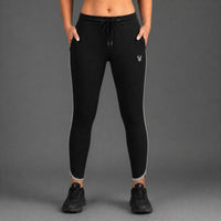 FIREOX Women Activewear Trouser, Black Grey