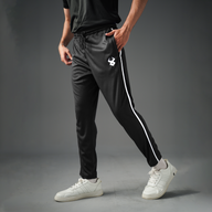 FIREOX Activewear FlowFit Side Stripe Trouser, Black White