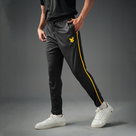 FIREOX Activewear FlowFit Side Stripe Trouser, Black Yellow