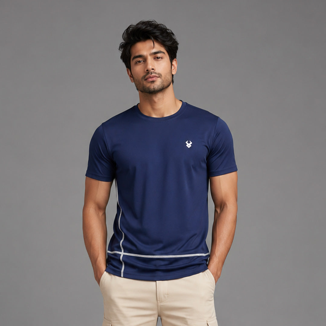 Fireox Actifit T-Shirt, Navy Blue-2, 2026