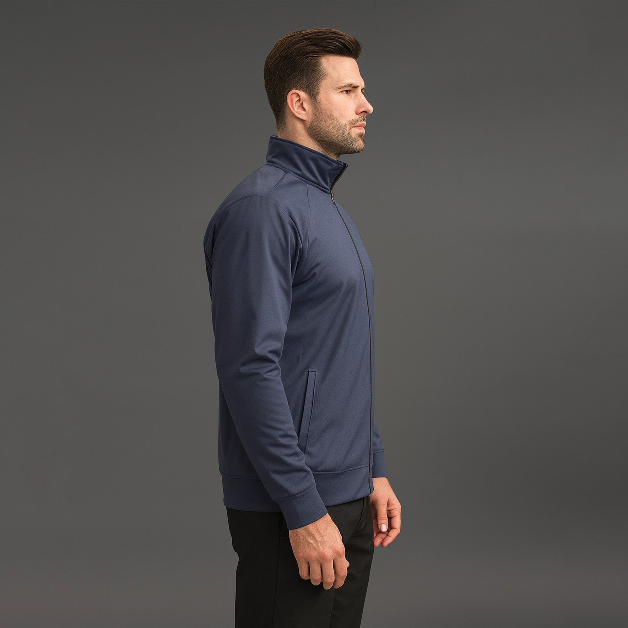 FIREOX MEN Zipper Jacket , Navy Blue, 2025