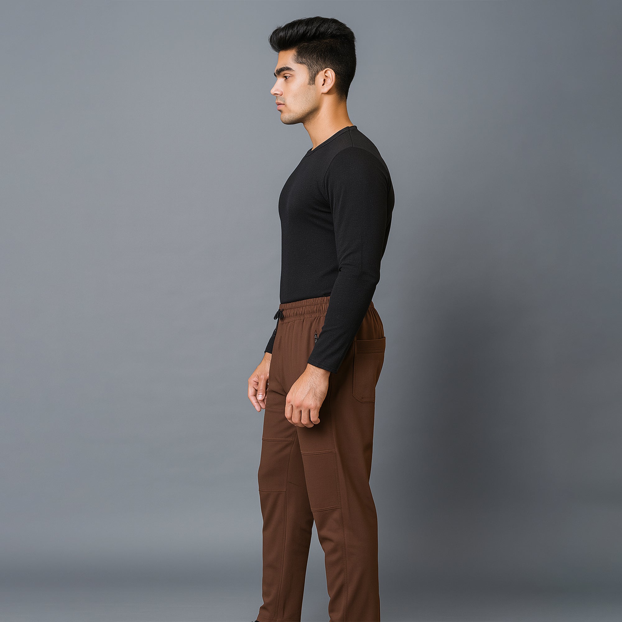 FIREOX MEN Relaxed Fit Trouser, Dark Brown, 2025