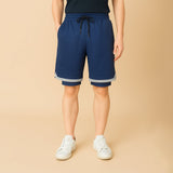 FIREOX Activewear Lycra Mesh Compression Shorts, Navy Grey, D4, 2025