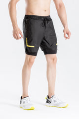 FIREOX Actifit Shorts, Black Yellow, 2023