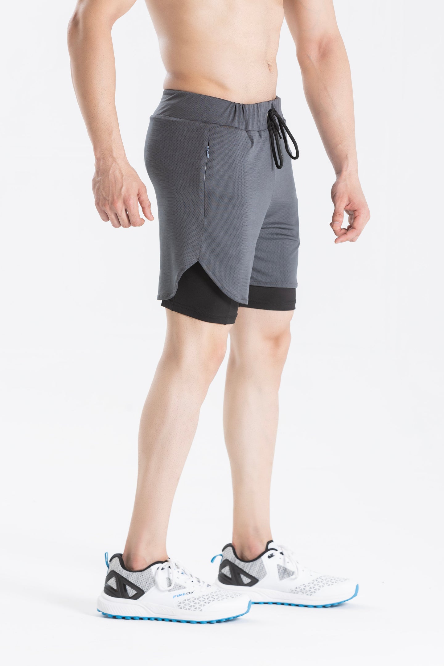 FIREOX Actifit Shorts, Charcoal Grey Black, 2023