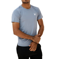 Fireox Mens Actifit T-Shirt, Grey Blue