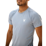 Fireox Mens Actifit T-Shirt, Grey Blue