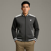 FIREOX MEN Zipper Jacket – White Grey, 2025