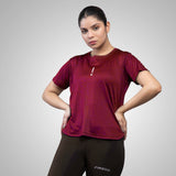 FIREOX Actifit Women T-Shirt, Maroon, D2, 2022